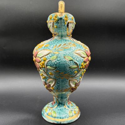 LOT 66H:: Vintage H. Bequet Majolica Vase #274 - Belgium