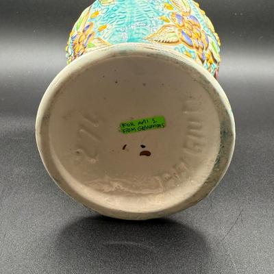 LOT 66H:: Vintage H. Bequet Majolica Vase #274 - Belgium