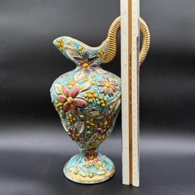 LOT 66H:: Vintage H. Bequet Majolica Vase #274 - Belgium