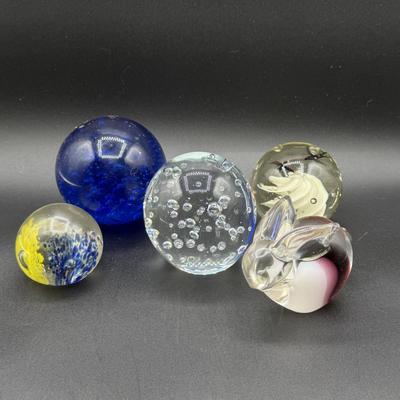 LOT 70H: Collection of Colorful Paperweights