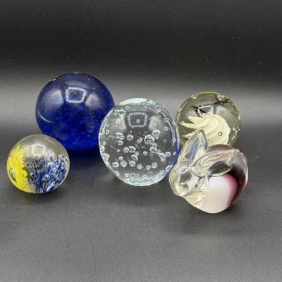 LOT 70H: Collection of Colorful Paperweights