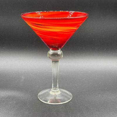 LOT 74H: Art Glass Cocktail Shaker and Glass Set + Art deco style Rooster Cocktail Pitcher