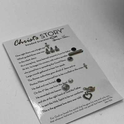 LOT 103J: Bracelet Collection Including "Christ's Story" Bracelet, Inspirational Word Bracelet and Set of "Christmas...