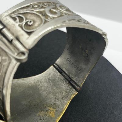 LOT 112J: Vintage Hinged Bangle Bracelets with Asian and Middle Eastern Designs