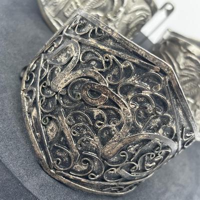 LOT 112J: Vintage Hinged Bangle Bracelets with Asian and Middle Eastern Designs