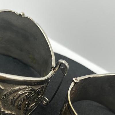 LOT 112J: Vintage Hinged Bangle Bracelets with Asian and Middle Eastern Designs