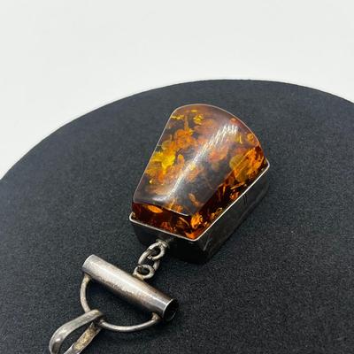 LOT 114J: Amazing Large Vintage Amber Pendant - 1/2 Inch High!