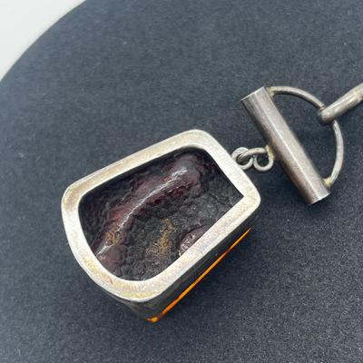 LOT 114J: Amazing Large Vintage Amber Pendant - 1/2 Inch High!