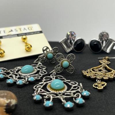 LOT 122J: Collection of Large/Long Dangle Pierced Earrings