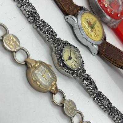 LOT 127J: Vintage Watch Collection (Untested): Fender, Bulova, Snoopy and More!