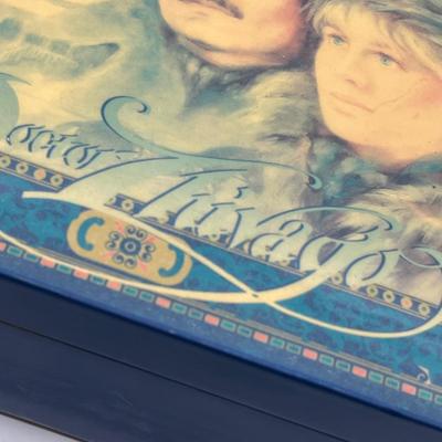 LOT 129J: Craft/Repair Lot with Beautiful Blue Velvet Lined Dr. Zhivago Music Box (Winds and Plays Lara's Song)