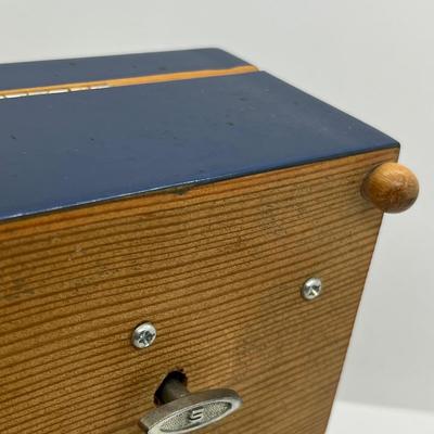 LOT 129J: Craft/Repair Lot with Beautiful Blue Velvet Lined Dr. Zhivago Music Box (Winds and Plays Lara's Song)