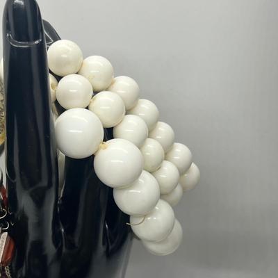 LOT 131J: Large Costume Jewelry Lot: Bracelets, Necklaces, Earrings, Pendants and More! Comes with a Cute Heart Shaped Box!