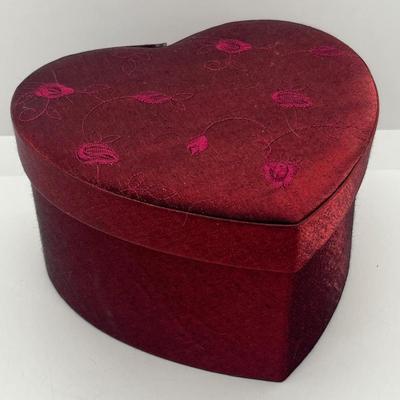 LOT 131J: Large Costume Jewelry Lot: Bracelets, Necklaces, Earrings, Pendants and More! Comes with a Cute Heart Shaped Box!