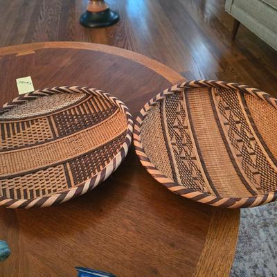 2 woven baskets