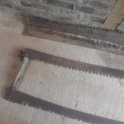 Collection of Antique Cross Cut Saw Blades