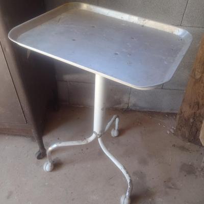 Pair of Medical Furniture Pieces Includes Cabinet and Tray