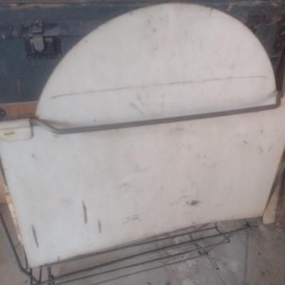Vintage Wynn's Friction Proofing Advertising Sign and Metal Wire Display Rack