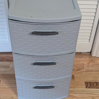 Sterilite 3 Drawer Medium Tower Gray Plastic Storage Unit (PB)