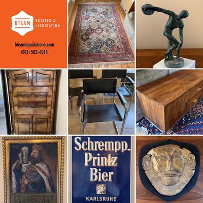 Sale Photo Thumbnail #2: Rare Antique Flame Walnut European Secretary Desk, beautiful condition with the original keys, there is some wear and shrinkage which is to be expected on this early 20th century piece. This item was shipped from Germany by the original owner. Measures 36