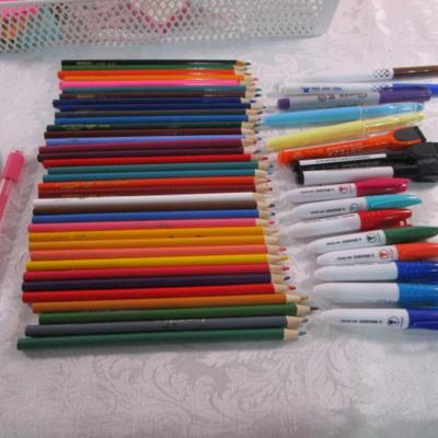 Sale Photo Thumbnail #213: 36 Colored pencils, set of 8 mini markers, 3 markers, 2 highlighters, expo markers
