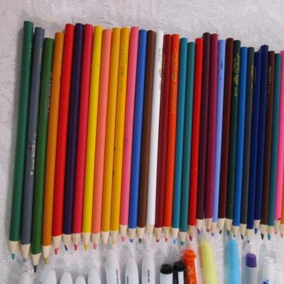 Sale Photo Thumbnail #215: 36 Colored pencils, set of 8 mini markers, 3 markers, 2 highlighters, expo markers