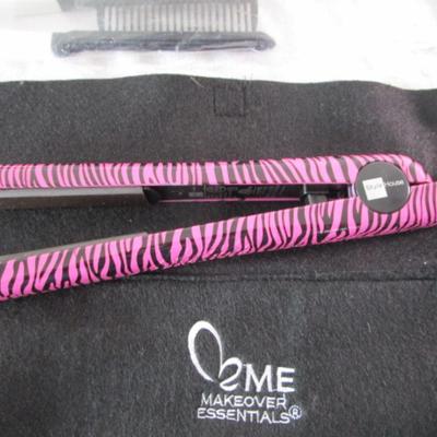 Sale Photo Thumbnail #256: Style House flat iron Model 1645618 has pink & black tiger stripes, Vidal Sassoon curling iron Model VS122 has 1" barrel, both like new