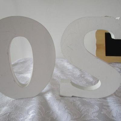 Sale Photo Thumbnail #309: Box is 8-1/4" x 8-1/8" x 2" tall, letters are 6" tall