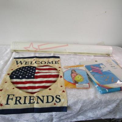 Sale Photo Thumbnail #375: Banner is 8' x 30", Kite flag is 28" x 40", Welcome Friends flag is 12-1/2" x 17-3/4", Beachball is 20", See pictures