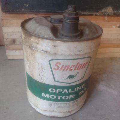 Vintage Sinclair Opaline Motor Oil 5 Gallon Can