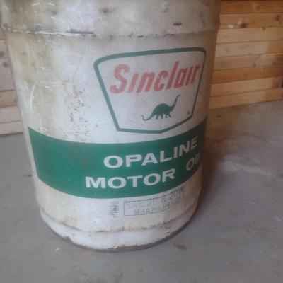 Vintage Sinclair Opaline Motor Oil 5 Gallon Can