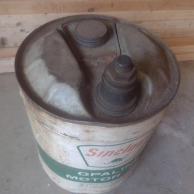 Vintage Sinclair Opaline Motor Oil 5 Gallon Can