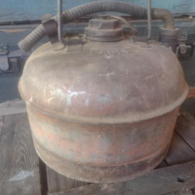 Pair of Vintage Metal Eagle Brand Gas Cans