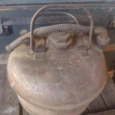 Pair of Vintage Metal Eagle Brand Gas Cans