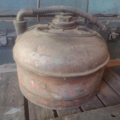 Pair of Vintage Metal Eagle Brand Gas Cans