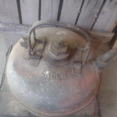 Pair of Vintage Metal Eagle Brand Gas Cans