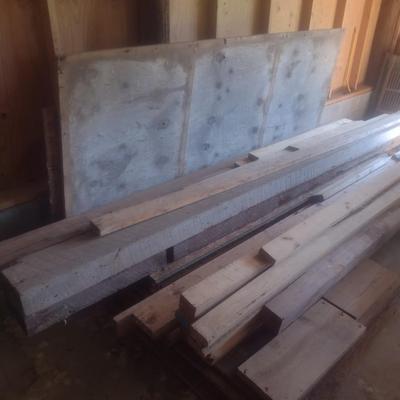 Large Pile of Assorted Wood Lumber, Sheeting, and More