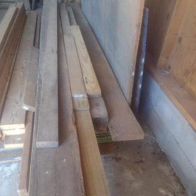Large Pile of Assorted Wood Lumber, Sheeting, and More