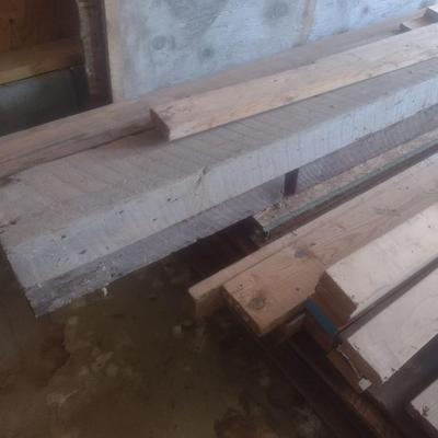 Large Pile of Assorted Wood Lumber, Sheeting, and More
