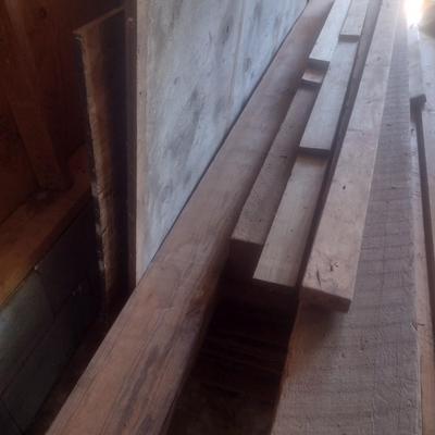 Large Pile of Assorted Wood Lumber, Sheeting, and More