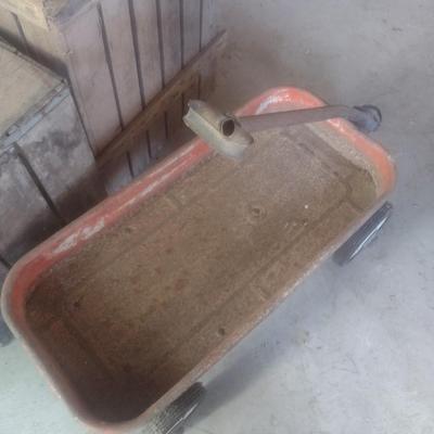 Vintage Radio Super Metal Pan Pull Wagon
