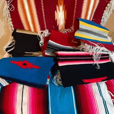 Mexican table decor and blanket
