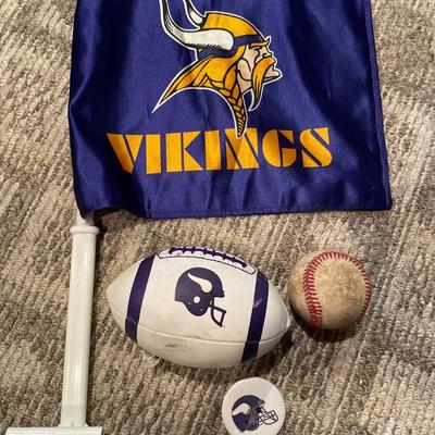 Vikings collectibles with baseball