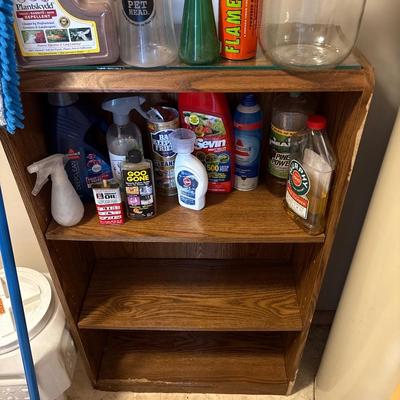 Sale Photo Thumbnail #149: Shelf is 10” x 25” x 42” high. Includes glass top