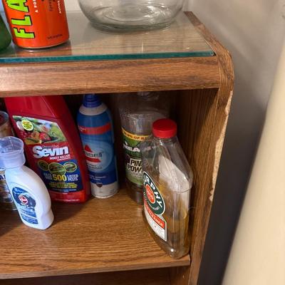 Sale Photo Thumbnail #152: Shelf is 10” x 25” x 42” high. Includes glass top