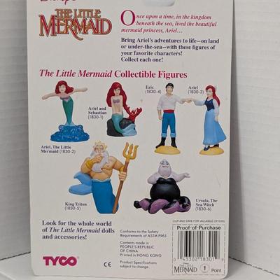 Vintage Disney The Little Mermaid Ariel & Sebastian Tyco 1990s Collectible Sealed