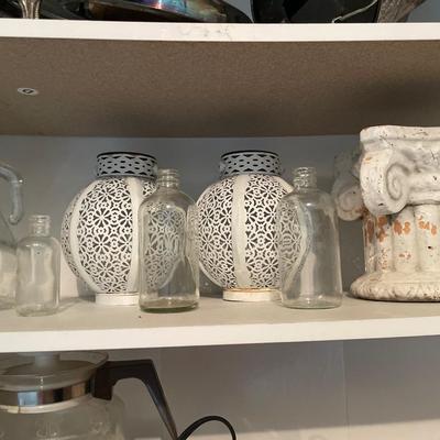 White decor and bottles