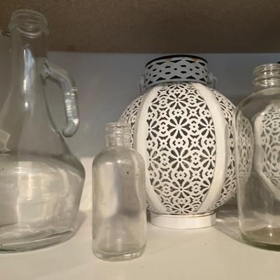White decor and bottles