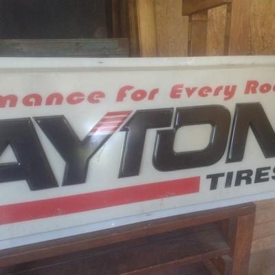Vintage Resin Advertising Dayton Tires for a Back Lit Retail Wall Display Choice A