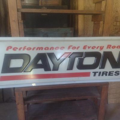 Vintage Resin Advertising Dayton Tires for a Back Lit Retail Wall Display Choice A